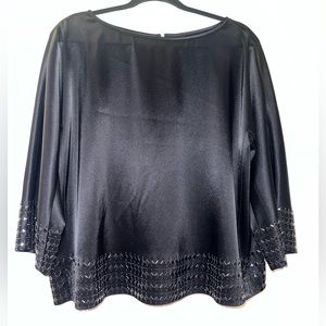 NWT ST JOHN liquid satin blouse